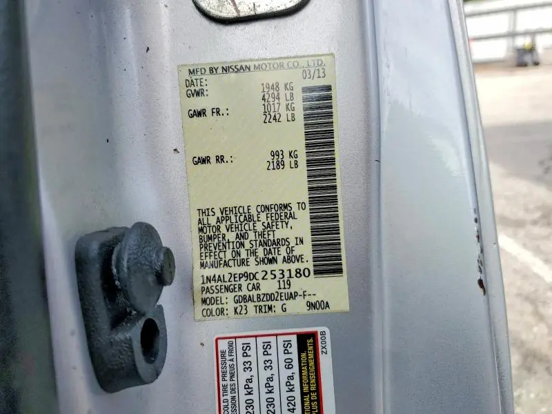 2013 NISSAN ALTIMA 2.5 S  