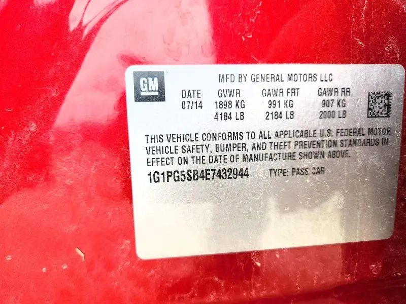 2014 CHEVROLET CRUZE LTZ  