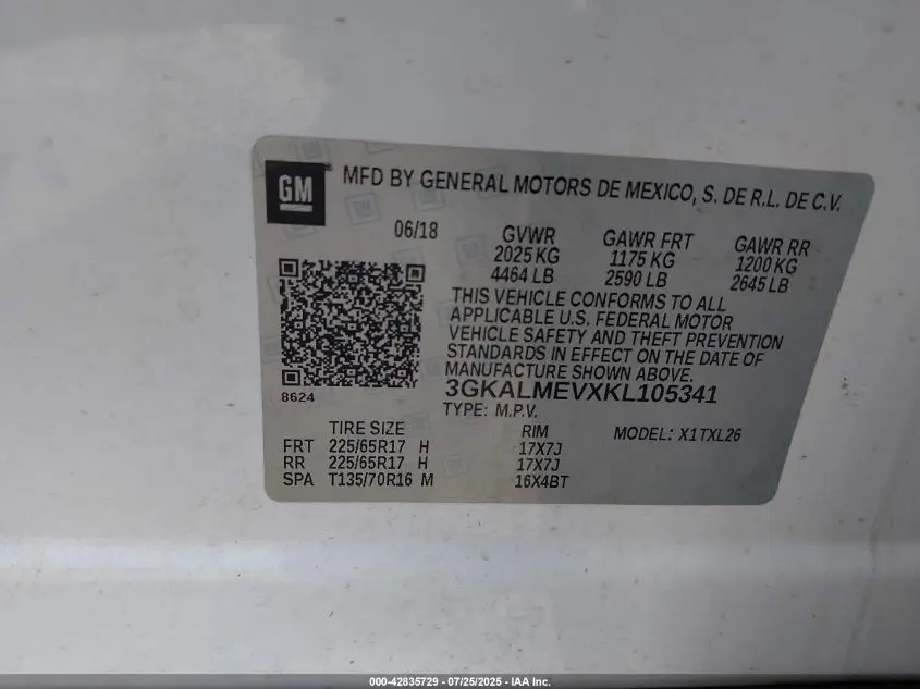 2019 GMC TERRAIN SLE