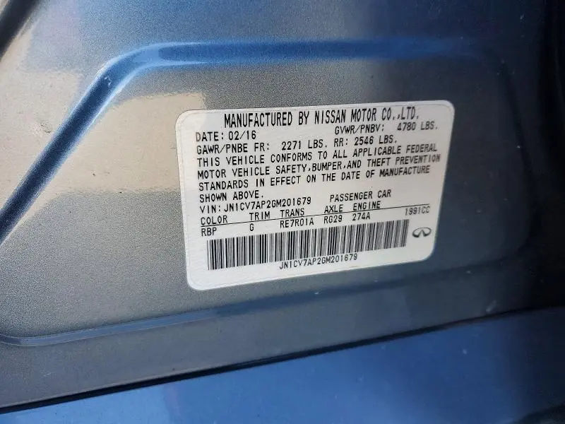 2016 INFINITI Q50 BASE  