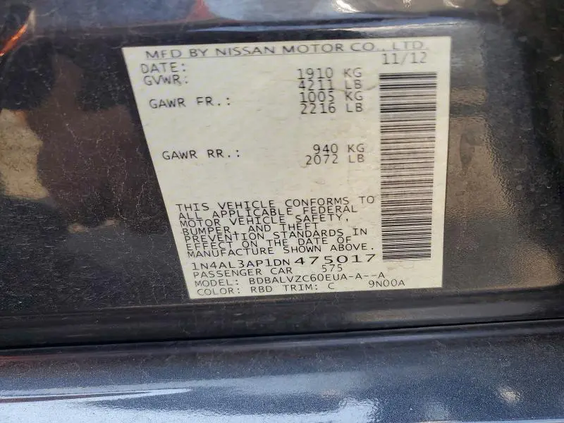 2013 NISSAN ALTIMA 2.5  