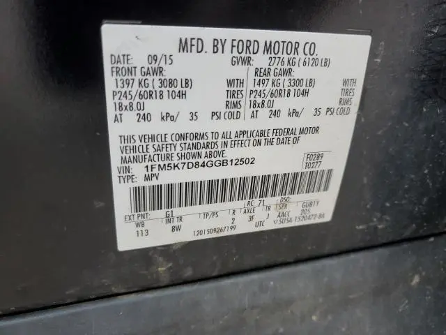 2016 FORD EXPLORER XLT  