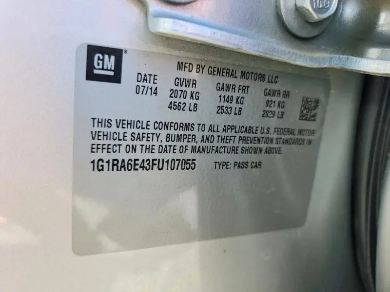 2015 CHEVROLET VOLT   