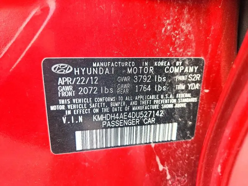 2013 HYUNDAI ELANTRA LIMITED  