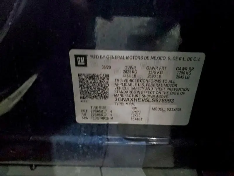 2020 CHEVROLET EQUINOX LS  