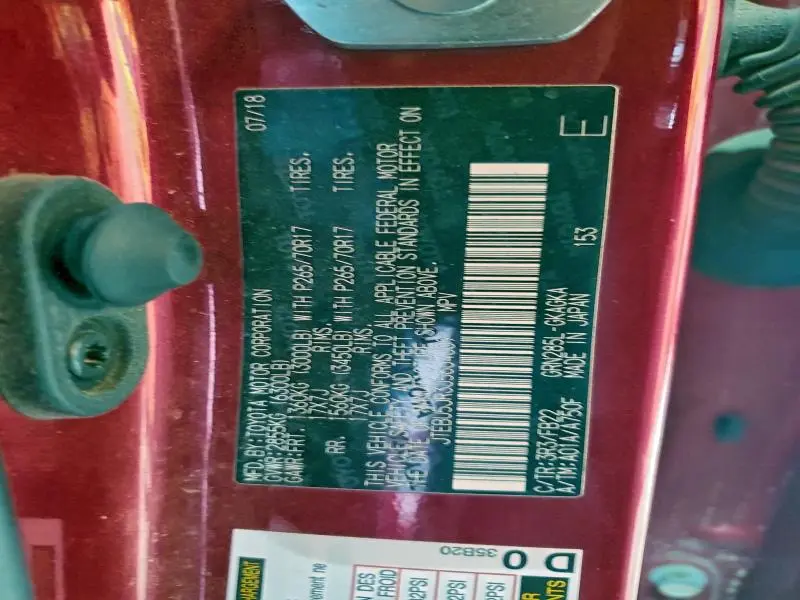 2018 TOYOTA 4RUNNER SR5/SR5 PREMIUM  