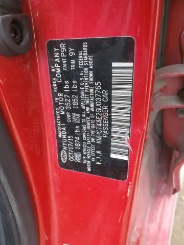 2016 HYUNDAI ACCENT SE  