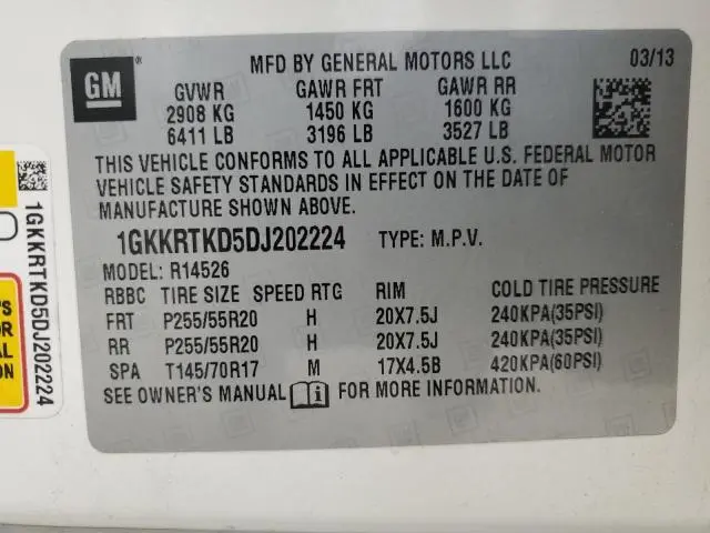 2013 GMC ACADIA DENALI  