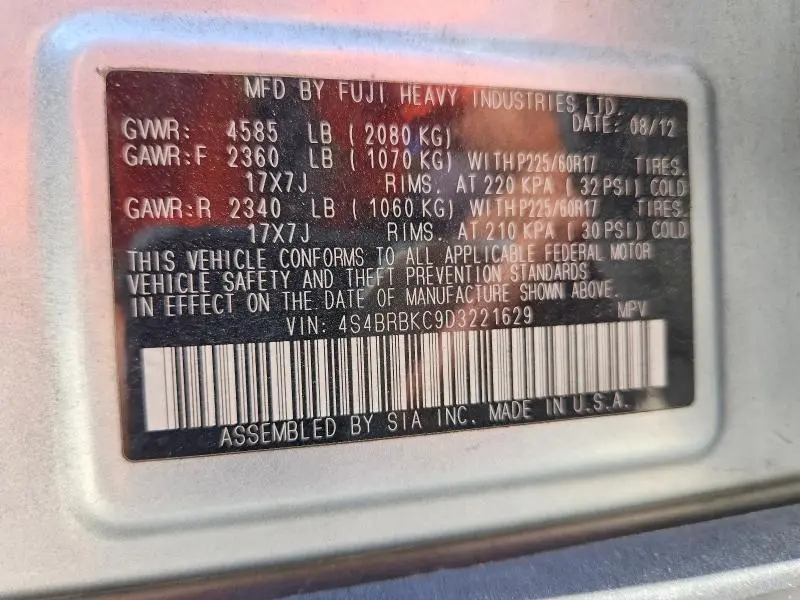 2013 SUBARU OUTBACK 2.5I LIMITED  