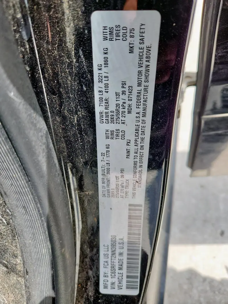 2022 RAM 1500 BIG HORN/LONE STAR  