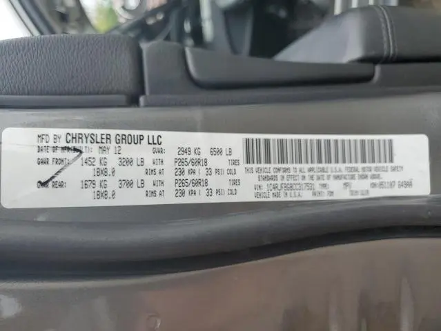 2012 JEEP GRAND CHEROKEE LIMITED  