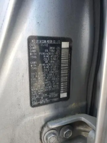 2011 NISSAN CUBE BASE  