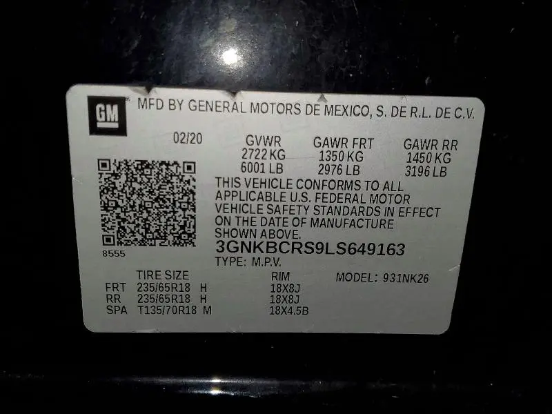 2020 CHEVROLET BLAZER 2LT  