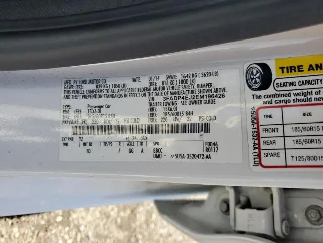 2014 FORD FIESTA SE  