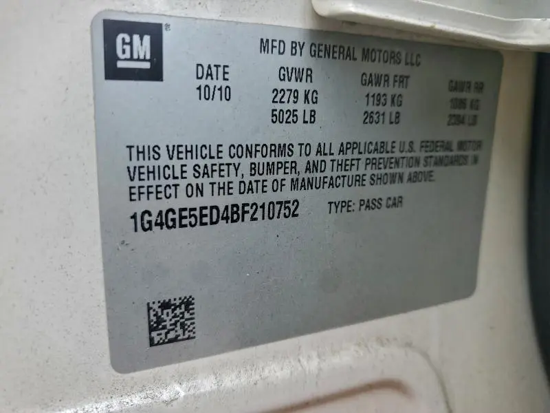 2011 BUICK LACROSSE CXS  