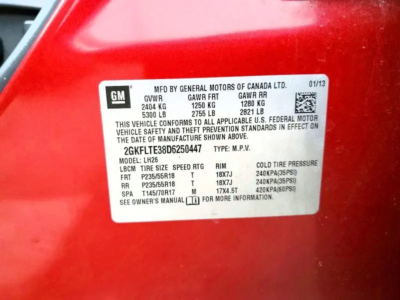2013 GMC TERRAIN SLE  