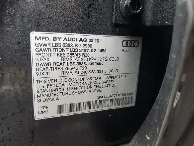 2021 AUDI Q7 PREMIUM PLUS  