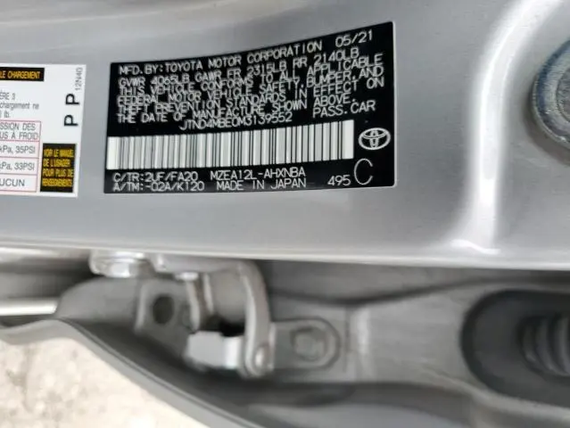 2021 TOYOTA COROLLA SE  