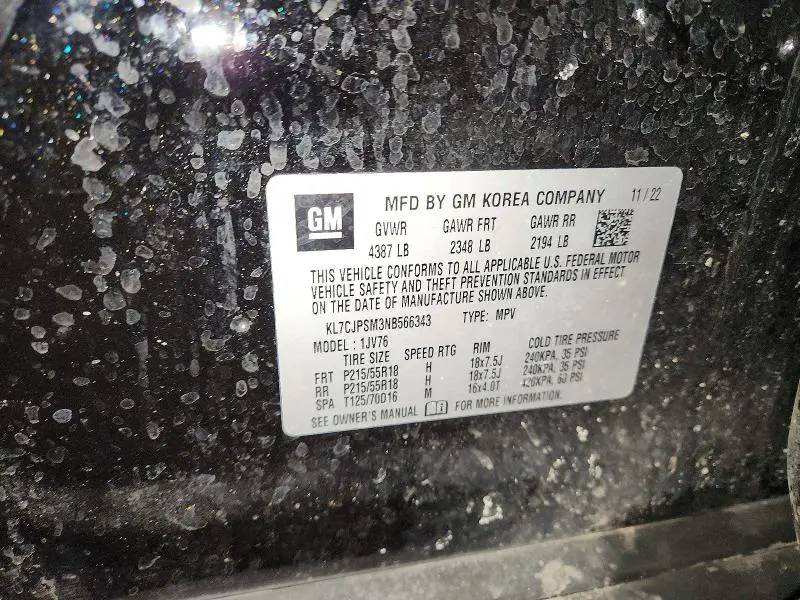 2022 CHEVROLET TRAX 1LT  