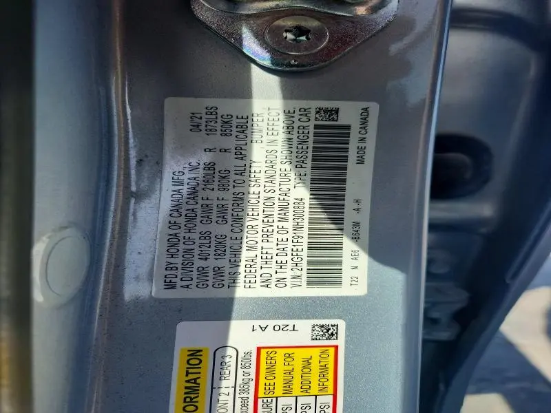 2022 HONDA CIVIC TOURING  
