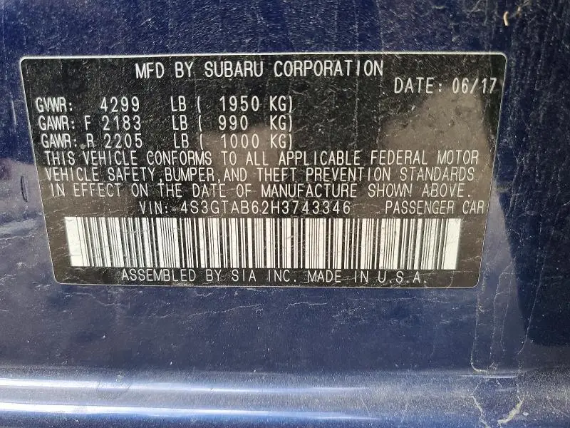 2017 SUBARU IMPREZA PREMIUM  