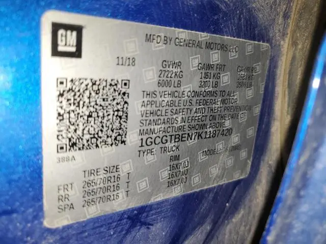 2019 CHEVROLET COLORADO   