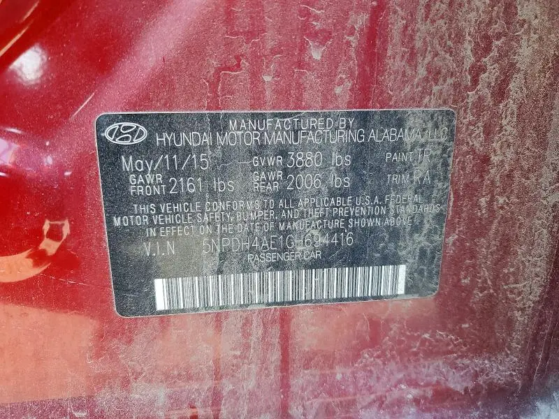 2016 HYUNDAI ELANTRA SE  