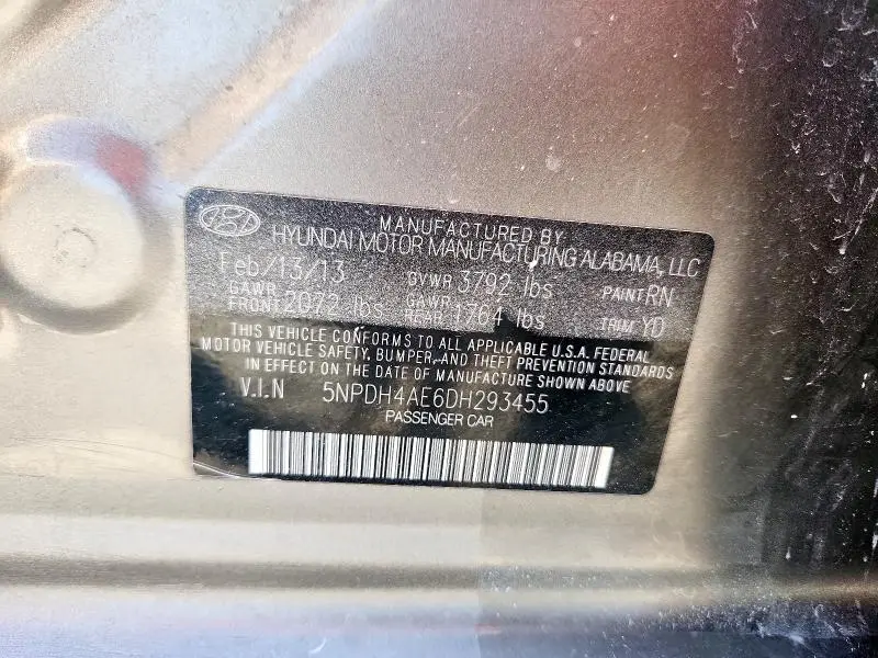 2013 HYUNDAI ELANTRA GLS  