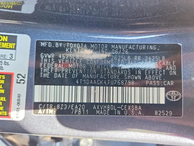2026 TOYOTA CAMRY SE  
