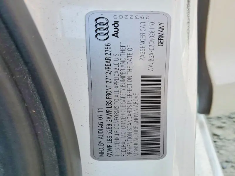 2012 AUDI A6   