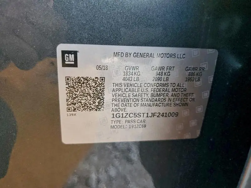 2018 CHEVROLET MALIBU LS  