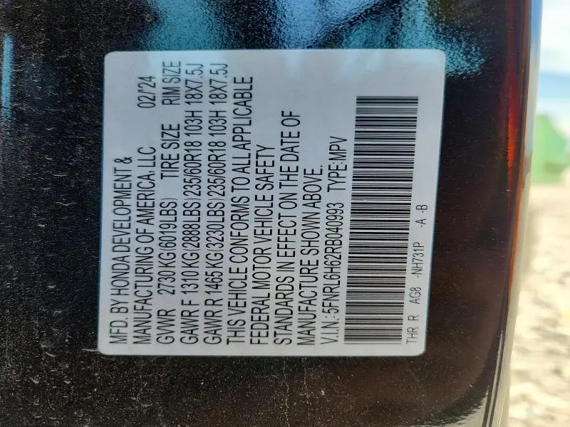 2024 HONDA ODYSSEY EXL  