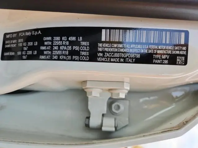 2016 JEEP RENEGADE LATITUDE  