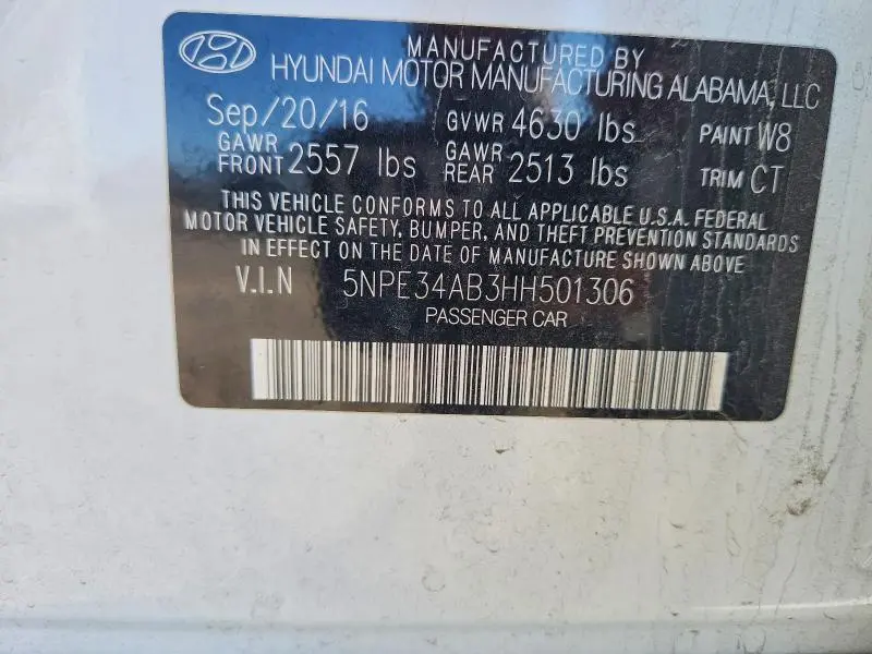 2017 HYUNDAI SONATA LIMITED 2.0T  