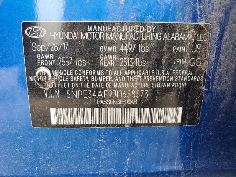 2018 HYUNDAI SONATA SEL  