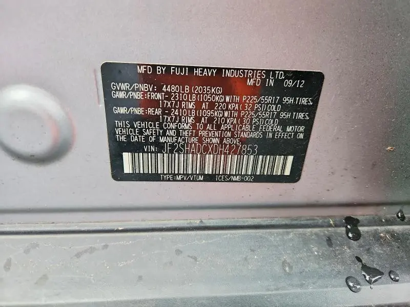 2013 SUBARU FORESTER 2.5X PREMIUM  