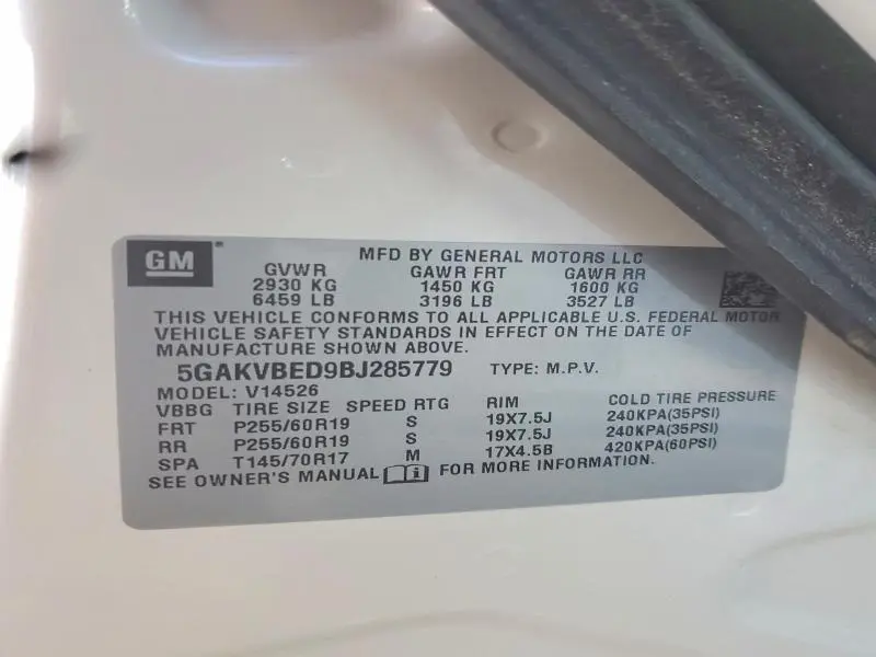 2011 BUICK ENCLAVE CXL  