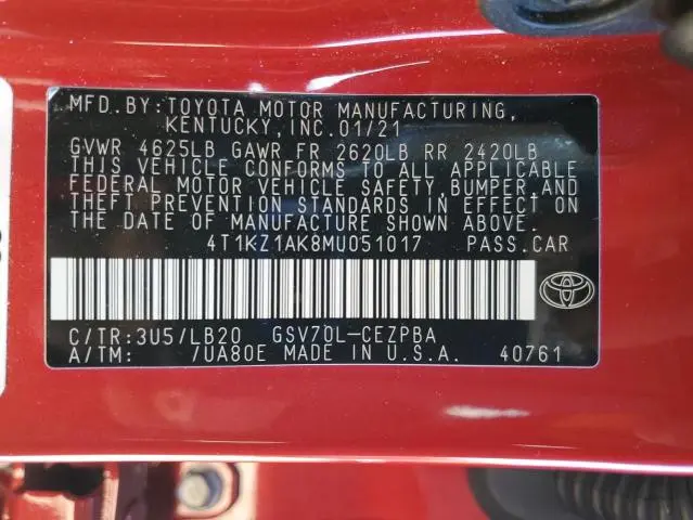 2021 TOYOTA CAMRY TRD  