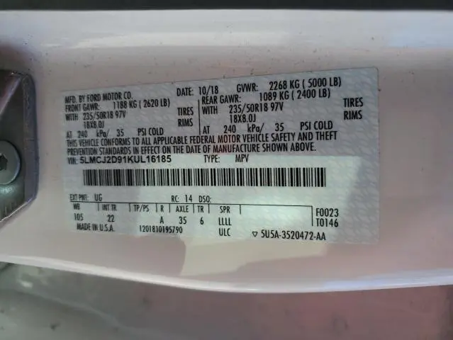 2019 LINCOLN MKC SELECT  