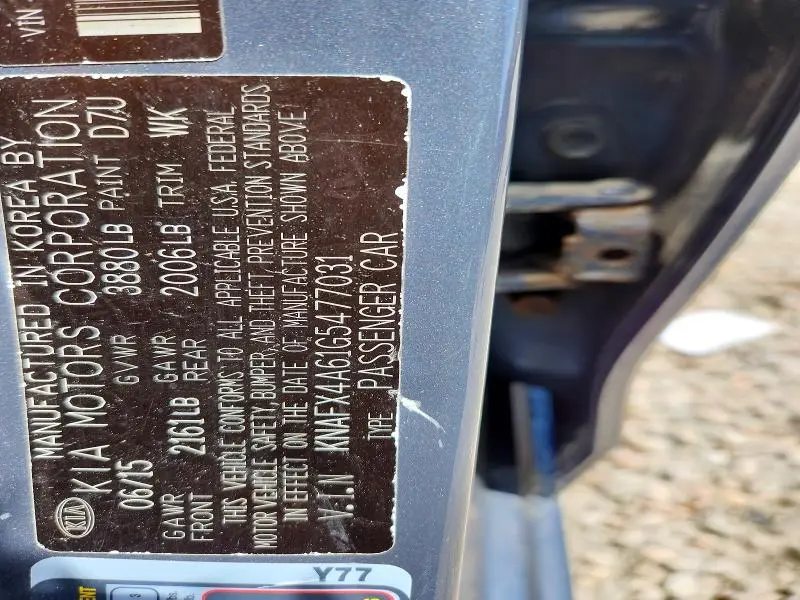 2016 KIA FORTE LX  