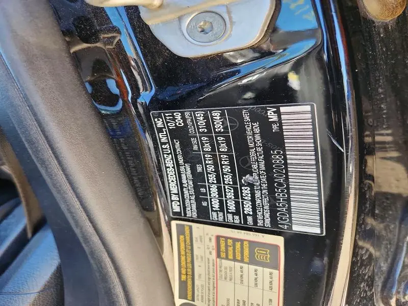 2012 MERCEDES-BENZ ML 350 4MATIC  