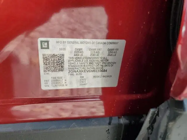 2021 CHEVROLET EQUINOX LT  