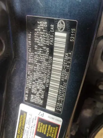 2015 TOYOTA CAMRY LE  