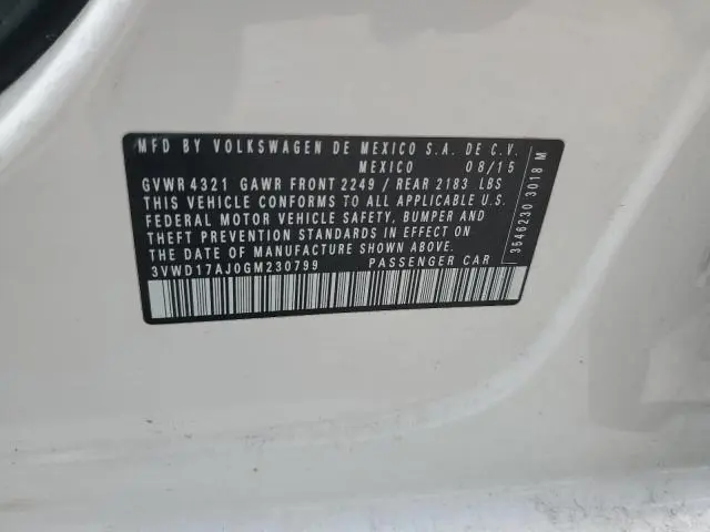 2016 VOLKSWAGEN JETTA SPORT  