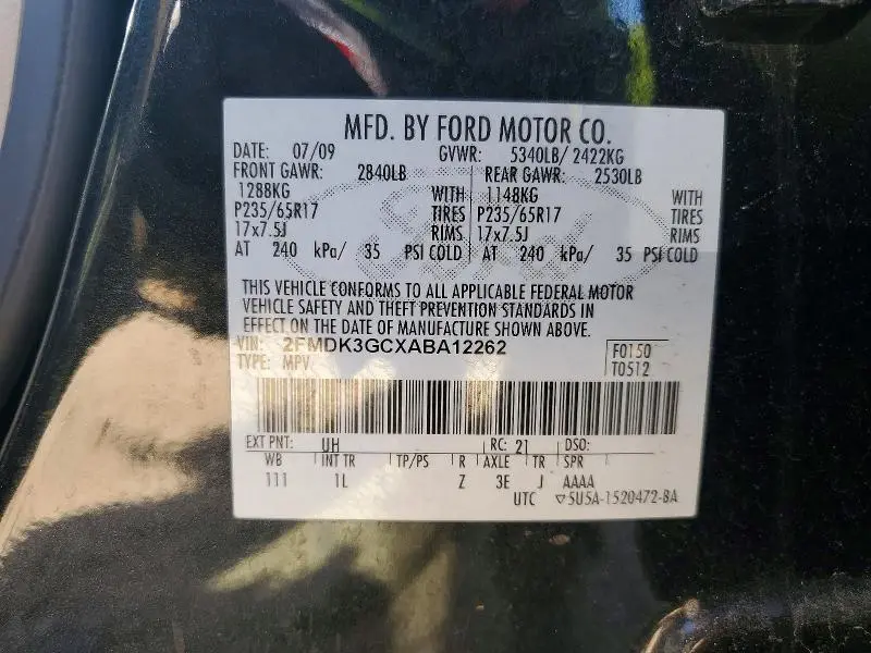 2010 FORD EDGE SE  