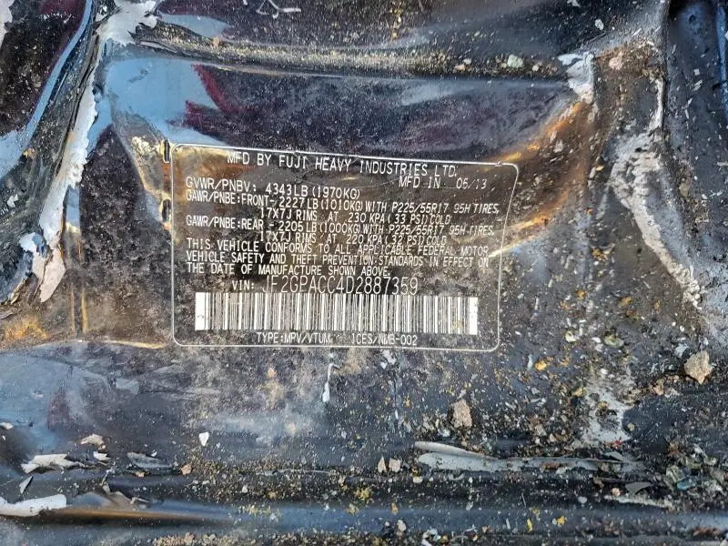 2013 SUBARU XV CROSSTREK 2.0 PREMIUM  