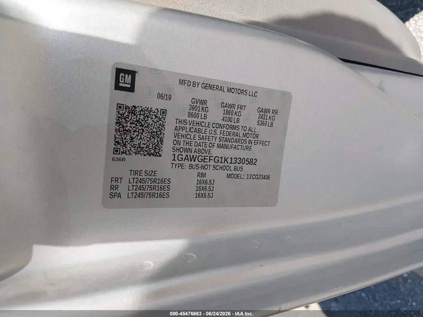 2019 CHEVROLET EXPRESS 2500 LS