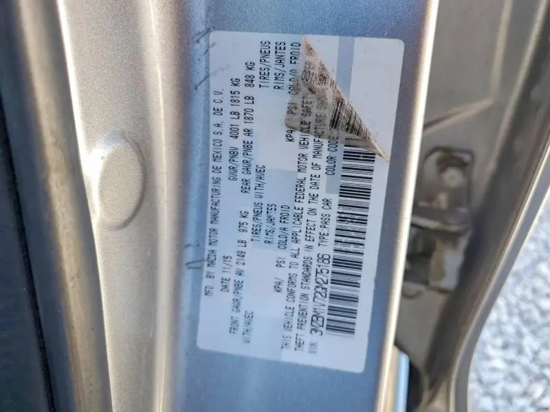 2016 MAZDA 3 TOURING  