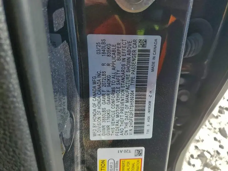 2025 HONDA CIVIC SPORT  