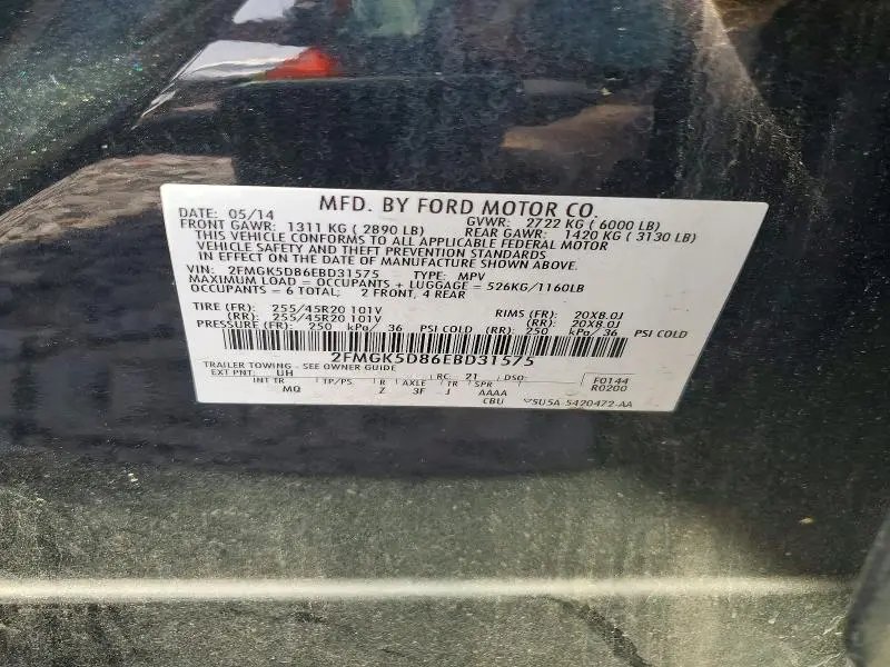 2014 FORD FLEX LIMITED  